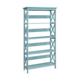 60" Oxford 5 Tier Bookcase - Breighton Home Driftwood/white -My Book Perch Sales Store unnamed file 1015