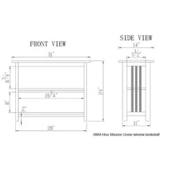 Alaterre Furniture 24" Mission Bookshelf - Alaterre Cherry -My Book Perch Sales Store unnamed file 1018