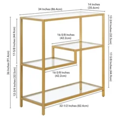 Henn& Hart 36" Tall Gold Bookcase - Henn&Hart -My Book Perch Sales Store unnamed file 1029