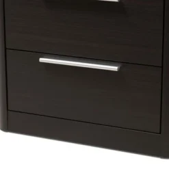 15.47" 2 Drawer Carlingford Modern and Contemporary Espresso Finished Wood Bookshelf Brown - Baxton Studio -My Book Perch Sales Store unnamed file 1045