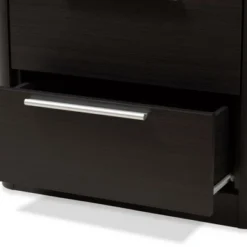 15.47" 2 Drawer Carlingford Modern and Contemporary Espresso Finished Wood Bookshelf Brown - Baxton Studio -My Book Perch Sales Store unnamed file 1046