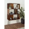 61" Metal and Wood 3 Shelf Books Shelf Brown - Olivia & May -My Book Perch Sales Store unnamed file 1050