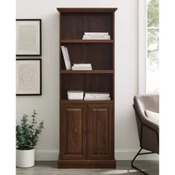 Alastair Transitional Classic Storage Hutch - Saracina Home Dark Walnut -My Book Perch Sales Store unnamed file 1120