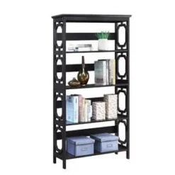 60" Omega 5 Tier Bookcase Espresso - Breighton Home