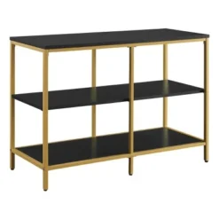 Modern Life Double 3 Shelves Bookcase Credenza - OSP Home Furnishings Black -My Book Perch Sales Store unnamed file 1147