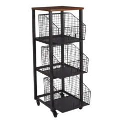 3 Drawer Hanover Storage Console Black - OSP Home Furnishings