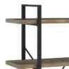 54.75" Bookcase with 4 Tier Storage and X Metal Band Brown/Black - Benzara -My Book Perch Sales Store unnamed file 1155