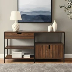 30" Covington Storage Blend Console - Saracina Home Rustic Oak -My Book Perch Sales Store unnamed file 1186