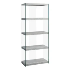 Hollow Core/Tempered Glass Bookcase - EveryRoom Glossy White -My Book Perch Sales Store unnamed file 1203