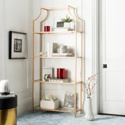 80" Slater 4 Tier Etagere Gold - Safavieh