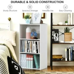 Costway 3 Tier Open Shelf Bookcase Multi-functional Storage Display Cabinet Furni White 13 Costway 3 Tier Open Shelf Bookcase Multi-functional Storage Display Cabinet Furni White -My Book Perch Sales Store unnamed file 141