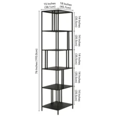 Henn& Hart 18" Wide Black Bronze Bookcase - Henn&Hart -My Book Perch Sales Store unnamed file 1414