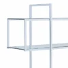 63" Bookcase with 5 Tempered Glass Shelves and Electroplated Frame Chrome - Benzara -My Book Perch Sales Store unnamed file 1426
