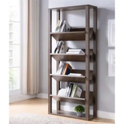 Rubus Wood 5-Shelf 71-Inch Etagere Bookcase in Walnut - Furniture of America -My Book Perch Sales Store unnamed file 1490
