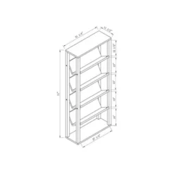 Rubus Wood 5-Shelf 71-Inch Etagere Bookcase in Walnut - Furniture of America -My Book Perch Sales Store unnamed file 1491