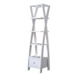 Stokes Wood 4-Shelf 71-Inch Standard Bookcase in White Oak - Furniture of America -My Book Perch Sales Store unnamed file 1496