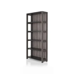 Iman 5-Shelf Wood Bookcase in Dark Gray and Black - Furniture of America -My Book Perch Sales Store unnamed file 1501
