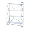 Bettallo Modern Wood 4 Shelf Bookcase in Chrome and White - Furniture of America -My Book Perch Sales Store unnamed file 1529