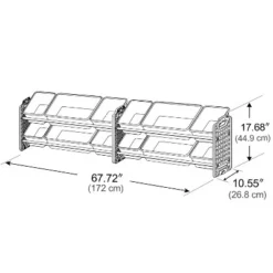 UNiPLAY Toy Organizer With Removable Storage Bins, Multi-Bin Organizer for Books, Building Blocks, School Materials, Toys with Baseplate Board Frame -My Book Perch Sales Store unnamed file 154