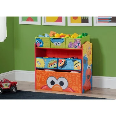 Disney Sesame Street Design and Store 6 Bin Toy Organizer - Delta Children 3 Disney Sesame Street Design and Store 6 Bin Toy Organizer - Delta Children