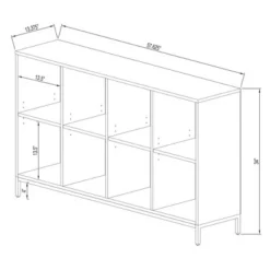34" Loring 8 Cube Bookshelf - Project 62 Gray -My Book Perch Sales Store unnamed file 1564