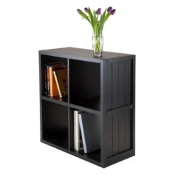 27" Timothy Shelf 2X2 Slots Black - Winsome