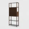 Selma Bamboo Bookcase Right Facing Spindle Cabinet - Boraam Natural
