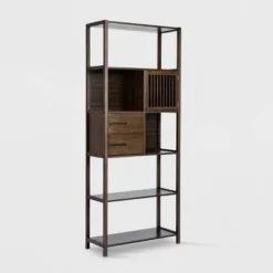 Selma Bamboo Bookcase Right Facing Spindle Cabinet - Boraam Natural -My Book Perch Sales Store unnamed file 1753