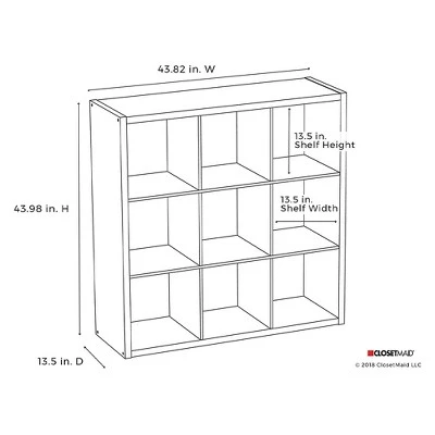 ClosetMaid 459000 Heavy Duty Decorative Bookcase Open Back 9-Cube Storage Organizer in Graphite Gray with Hardware for Closet, Home, Office, or Toys 5 ClosetMaid 459000 Heavy Duty Decorative Bookcase Open Back 9-Cube Storage Organizer in Graphite Gray with Hardware for Closet, Home, Office, or Toys - Image 3