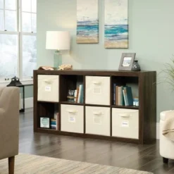 Stow Away 8 Cube Organizer Smoked Oak - Sauder -My Book Perch Sales Store unnamed file 1768