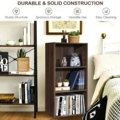 Costway 2 PCS 3 Tier Open Shelf Bookcase Multi-functional Storage Display Cabinet Walnut -My Book Perch Sales Store unnamed file 177
