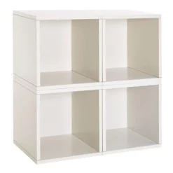Way Basics Eco Stackable Vinyl Record Storage Cube White 18 Way Basics Eco Stackable Vinyl Record Storage Cube White -My Book Perch Sales Store unnamed file 1778