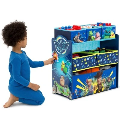 Disney Pixar Toy Story 4 Design and Store 6 Bin Toy Organizer - Delta Children 6 Disney Pixar Toy Story 4 Design and Store 6 Bin Toy Organizer - Delta Children - Image 4