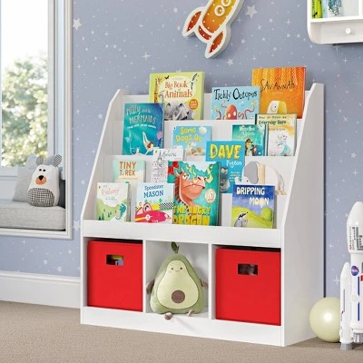 Kids' Bookrack with 3 Cubbies - RiverRidge Home 3 Kids' Bookrack with 3 Cubbies - RiverRidge Home