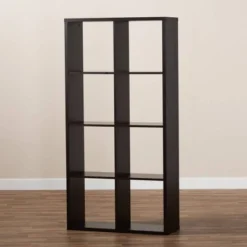 Janne 8 Cube Multipurpose Storage Shelf Dark Brown - Baxton Studio -My Book Perch Sales Store unnamed file 1902