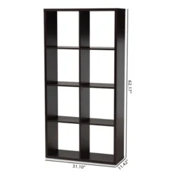 Janne 8 Cube Multipurpose Storage Shelf Dark Brown - Baxton Studio -My Book Perch Sales Store unnamed file 1903