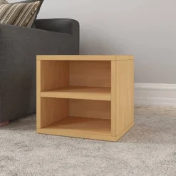 Way Basics Eco Stackable Connect Cube with Shelf Modular Cubby Organizer Storage System Natural Wood Grain -My Book Perch Sales Store unnamed file 1910