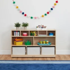 ECR4Kids Birch 5+5 Storage and Cubby Tray Cabinet with Rolling Casters, Mobile Classroom Organizer -My Book Perch Sales Store unnamed file 1970