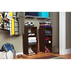 ClosetMaid 895600 Decorative Home Stackable 2-Cube Organizer Storage 31-Inch, Espresso (2 Pack)