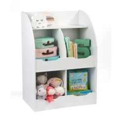 Badger Basket 4 Bin Storage Cubby with Bookshelf White -My Book Perch Sales Store unnamed file 2005