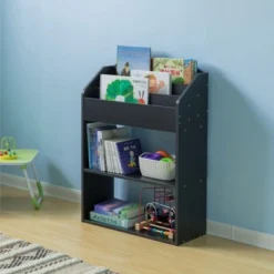 Basicwise Modern Wooden Storage Bookcase with Shelf, Playroom Bedroom Living and Office -My Book Perch Sales Store unnamed file 2049