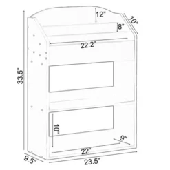 Basicwise Modern Wooden Storage Bookcase with Shelf, Playroom Bedroom Living and Office -My Book Perch Sales Store unnamed file 2051