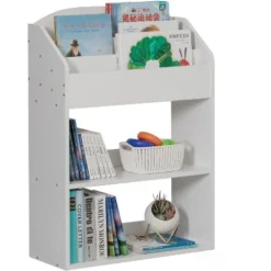 Basicwise Modern Wooden Storage Bookcase with Shelf, Playroom Bedroom Living and Office -My Book Perch Sales Store unnamed file 2053