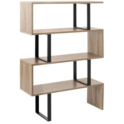 Louise Wood Etagere Oak - Safavieh 4 Louise Wood Etagere Oak - Safavieh - Image 2