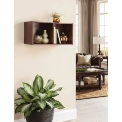 Closetmaid 102300 Decorative Stackable or Hung-able 2-Cube Cubeicals Organizer Storage, Dark Cherry