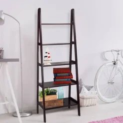 5 Shelf Ladder Bookcase - Flora Home Espresso -My Book Perch Sales Store unnamed file 2080