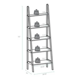5 Shelf Ladder Bookcase - Flora Home Espresso -My Book Perch Sales Store unnamed file 2082