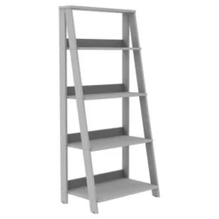 Thatcher Transitional Wood 4 Shelf Ladder Bookshelf - Saracina Home Gray -My Book Perch Sales Store unnamed file 2097