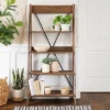 68.25" Boho 4 Tier Solid Wood Ladder Bookshelf Plant Stand - Saracina Home Gray -My Book Perch Sales Store unnamed file 2115