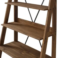 68.25" Boho 4 Tier Solid Wood Ladder Bookshelf Plant Stand - Saracina Home Gray -My Book Perch Sales Store unnamed file 2120